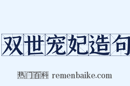 双世宠妃造句是什么意思的图片